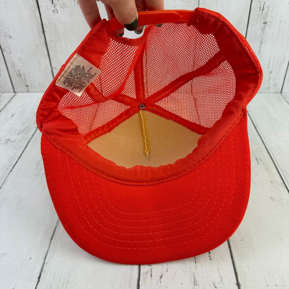 VTG 80's Canada Halifax, Nova Scotia Orange/White Patch Trucker Snapback Hat - Picture 11 of 11